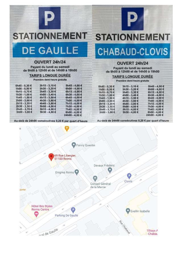 Les Rotins - Logements Climatises - Cathedrale A 2 Pas Reims Eksteriør billede